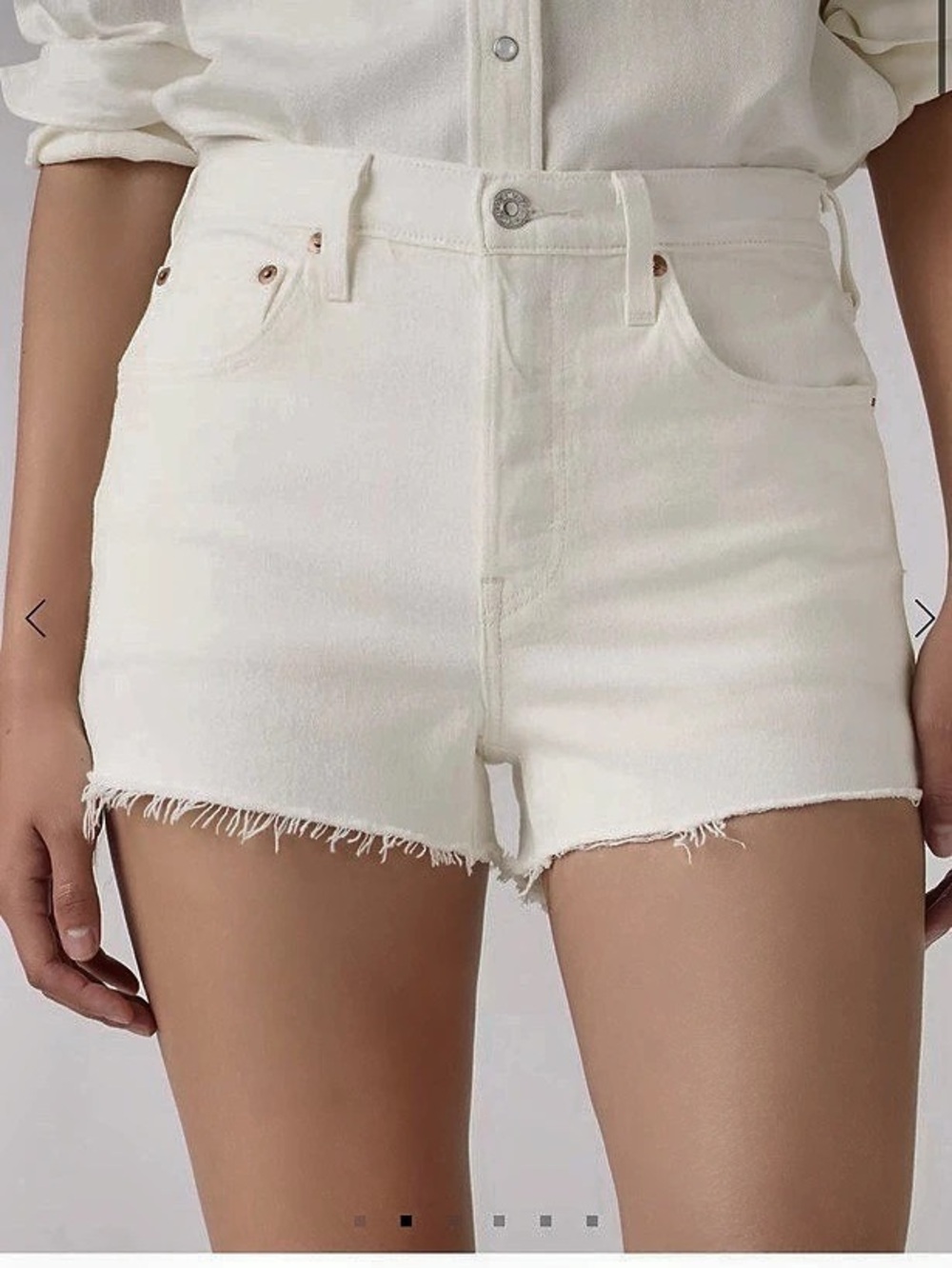 Levi's 501 Original Fit High-Rise Women's Shorts High-Rise Jean Shorts in White
